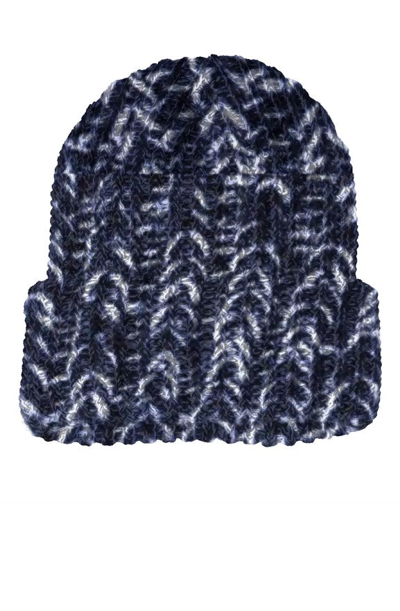 Chunky Knit Beanie Navy